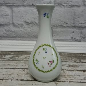 Rare Vintage Limoges Castel floral wreath bud vase